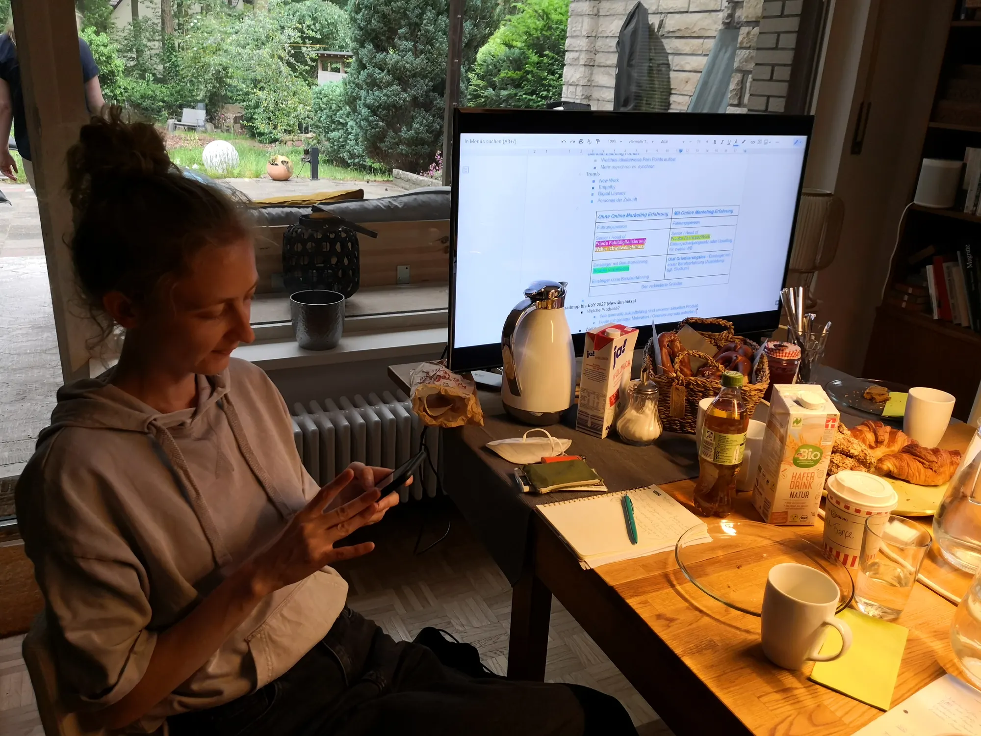 Arbeitssituation während eines Workshops