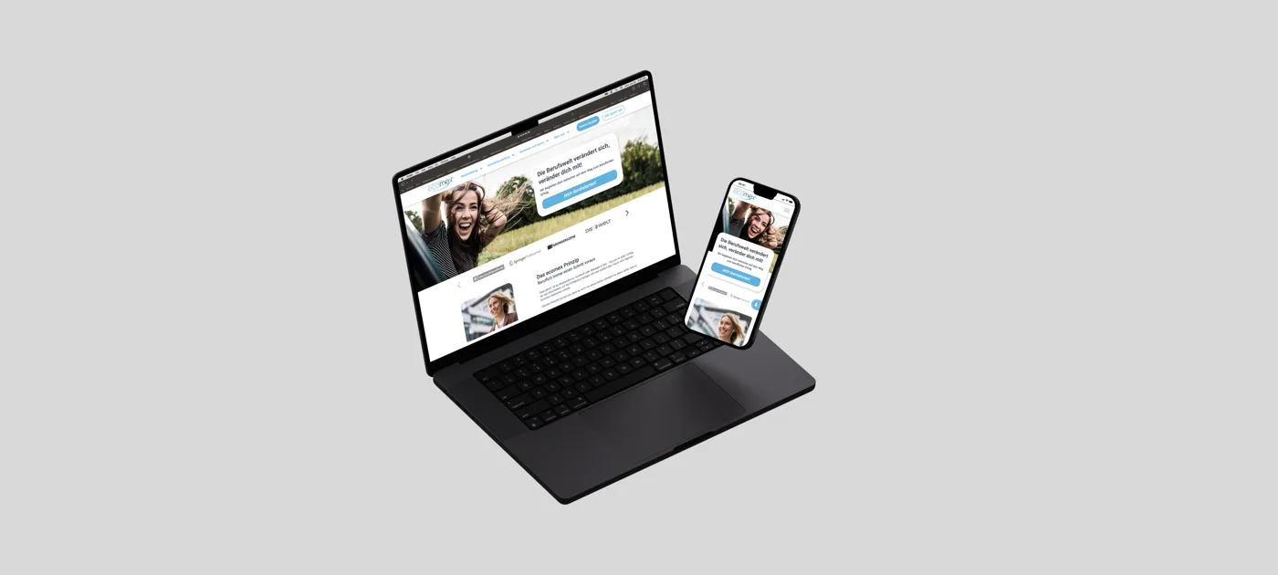 ecomex Website auf Laptop und Smartphone