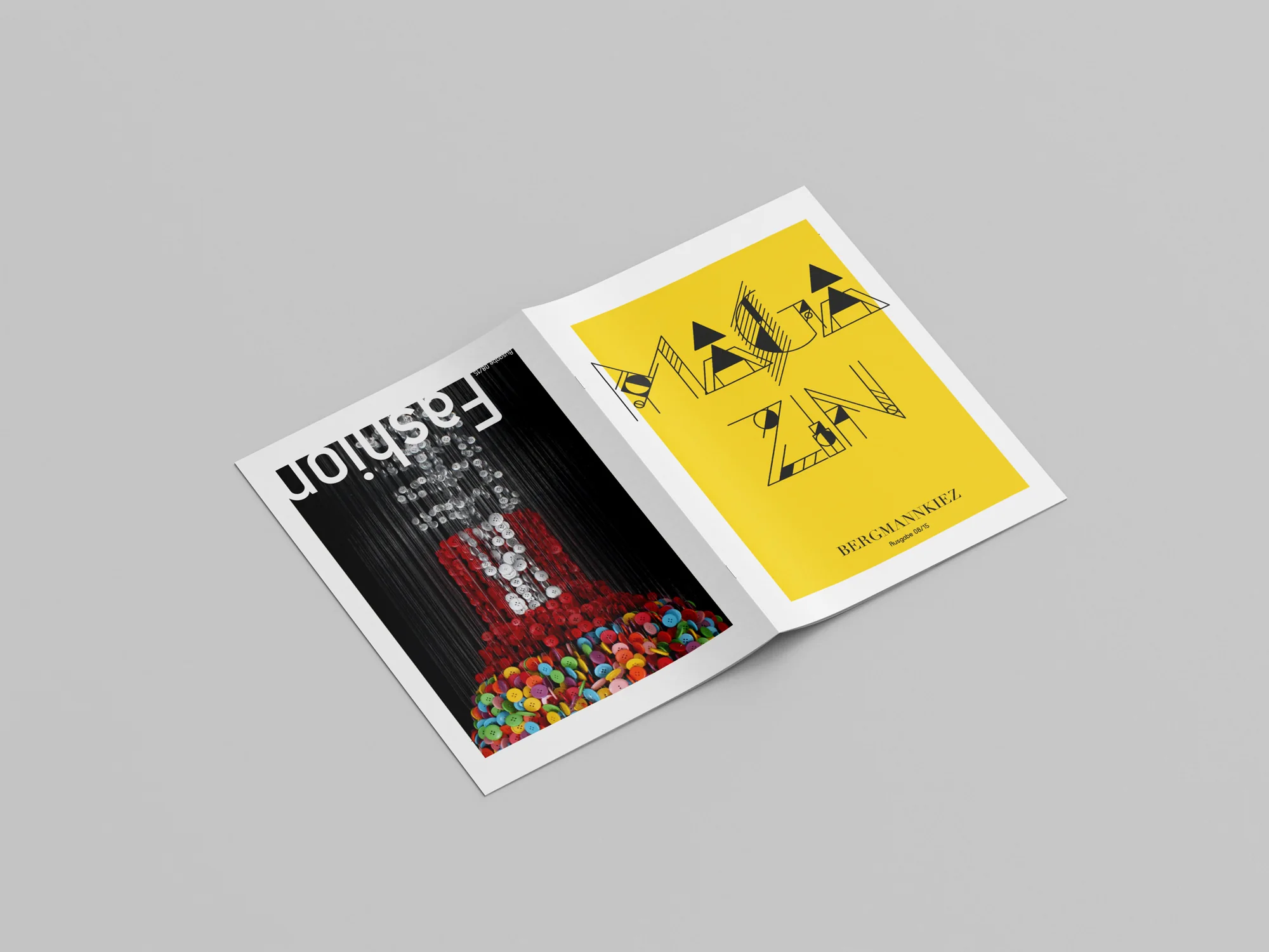 Modemagazin „Bergmannkiez“: Cover und Rückseite als Mockup